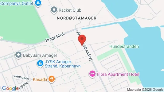 Lejligheder til leje i København S - kort over placeringen