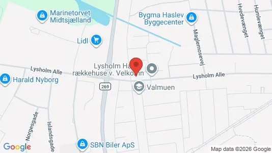 Lejligheder til leje i Haslev - Foto fra Google Street View