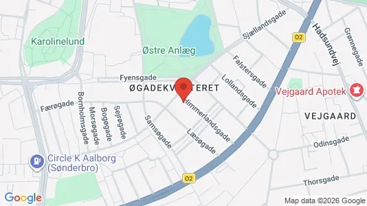 Lejligheder til leje i Aalborg Centrum - kort over placeringen