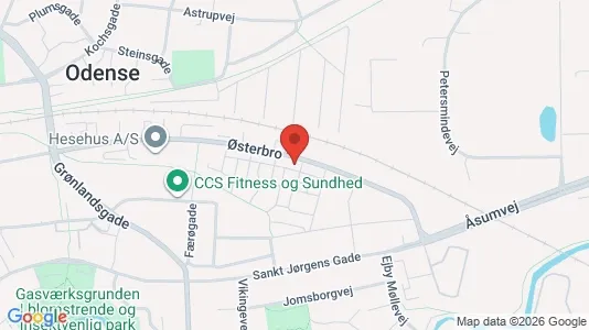 Lejligheder til leje i Odense C - kort over placeringen