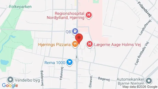 Lejligheder til leje i Hjørring - kort over placeringen