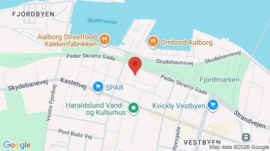 Lejligheder til salg i Aalborg Centrum - kort over placeringen