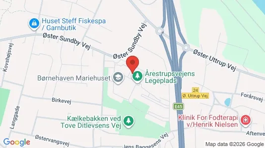 Lejligheder til salg i Aalborg Centrum - kort over placeringen