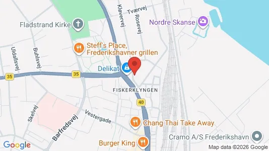 Lejligheder til leje i Frederikshavn - kort over placeringen