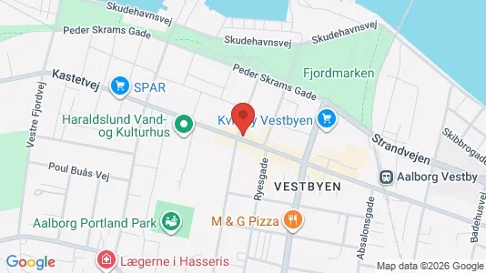 Lejligheder til leje i Aalborg Centrum - kort over placeringen