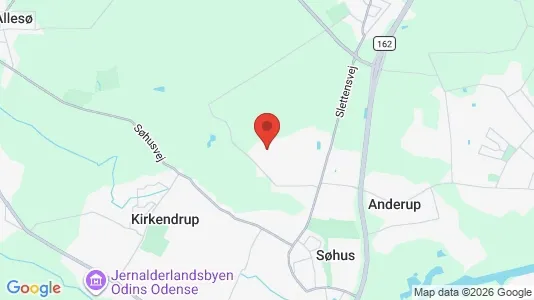 Lejligheder til salg i Odense N - kort over placeringen