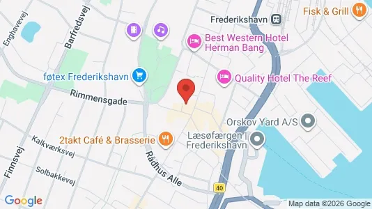 Lejligheder til leje i Frederikshavn - kort over placeringen