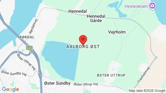 Lejligheder til leje i Aalborg Øst - kort over placeringen