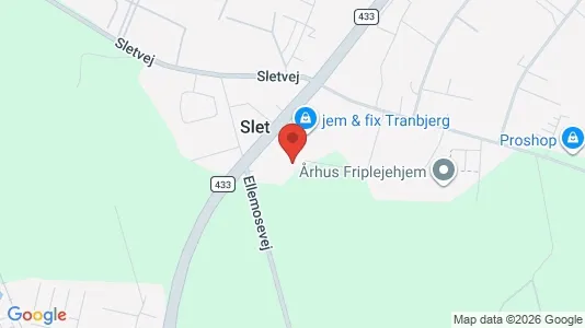 Lejligheder til leje i Tranbjerg J - kort over placeringen