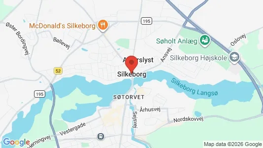 Lejligheder til salg i Silkeborg - kort over placeringen