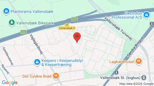 Lejligheder til salg i Vallensbæk Strand - kort over placeringen