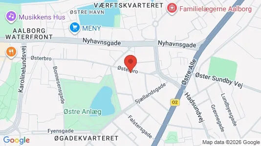Lejligheder til salg i Aalborg Centrum - kort over placeringen