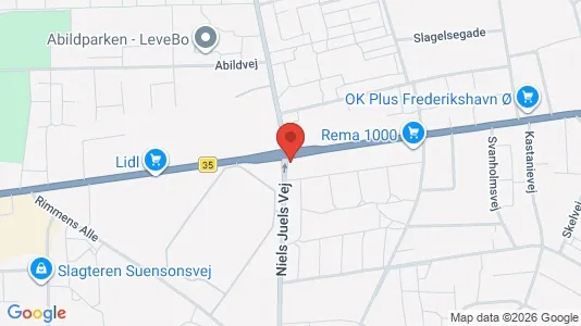 Lejligheder til leje i Frederikshavn - kort over placeringen