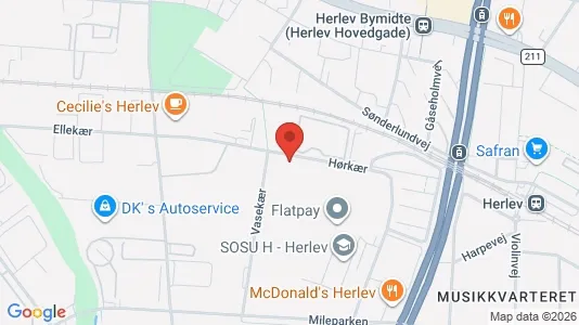 Lejligheder til leje i Herlev - kort over placeringen