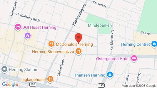 Lejligheder til salg i Herning - kort over placeringen