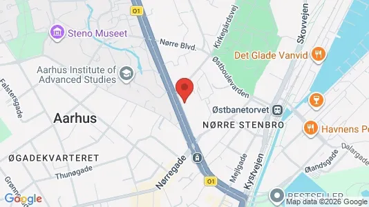 Lejligheder til leje i Århus C - kort over placeringen
