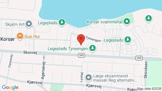 Lejligheder til salg i Korsør - kort over placeringen