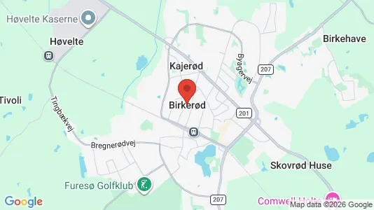 Lejligheder til salg i Birkerød - kort over placeringen