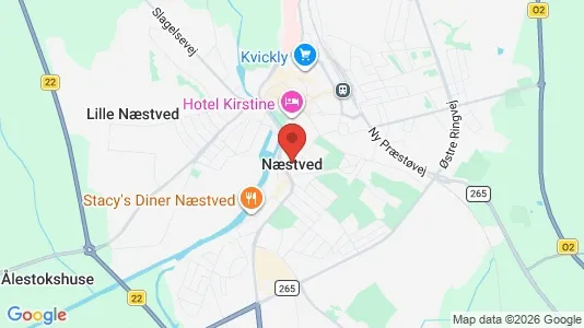 Lejligheder til salg i Næstved - kort over placeringen
