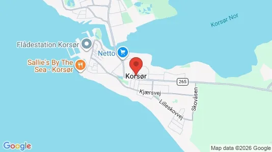 Lejligheder til leje i Korsør - kort over placeringen