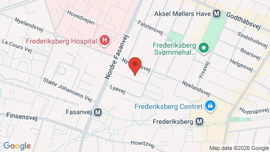 Lejligheder til salg i Frederiksberg - kort over placeringen