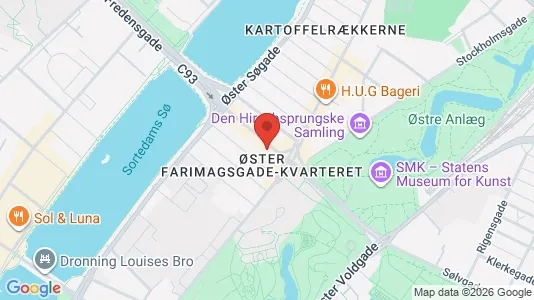 Lejligheder til salg i København K - kort over placeringen