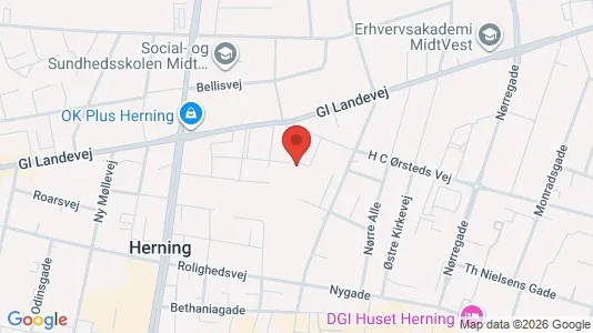 Lejligheder til leje i Herning - kort over placeringen