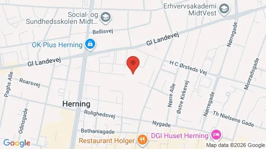 Lejligheder til leje i Herning - kort over placeringen