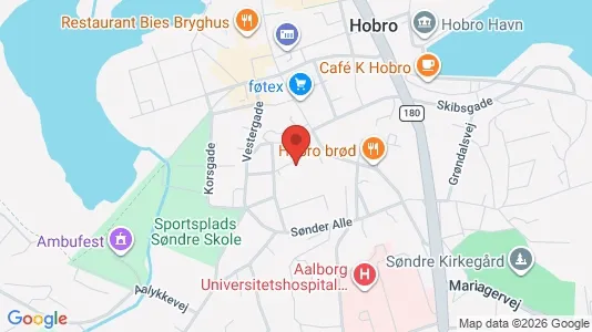 Lejligheder til leje i Hobro - kort over placeringen