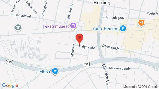 Lejligheder til leje i Herning - kort over placeringen