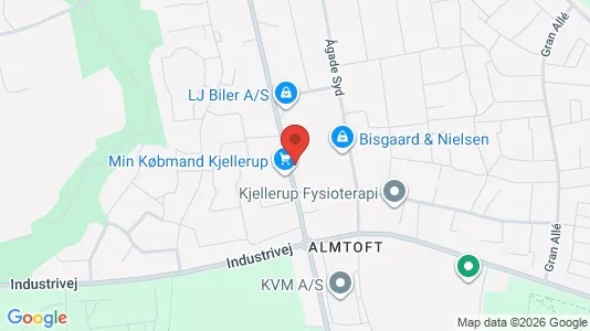 Lejligheder til leje i Kjellerup - kort over placeringen