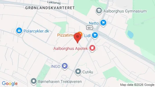 Lejligheder til leje i Aalborg SØ - kort over placeringen