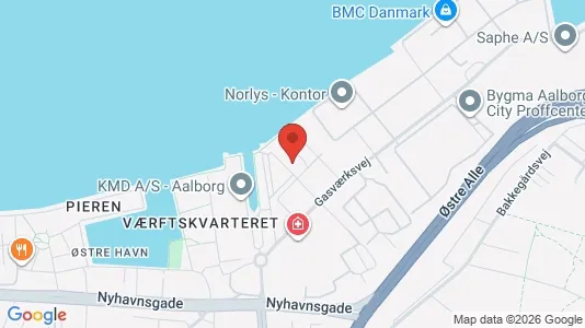 Lejligheder til leje i Aalborg Centrum - kort over placeringen