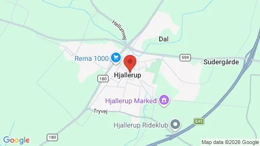 Lejligheder til leje i Hjallerup - kort over placeringen