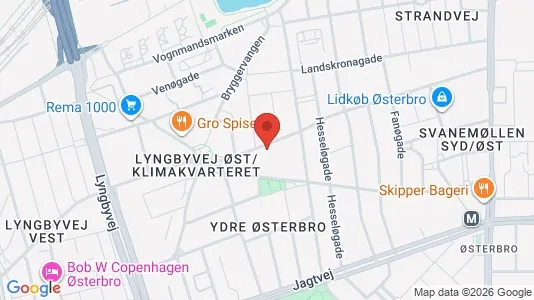 Lejligheder til salg i Østerbro - kort over placeringen
