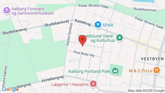 Lejligheder til salg i Aalborg Centrum - kort over placeringen