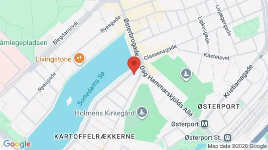 Lejligheder til salg i Østerbro - kort over placeringen