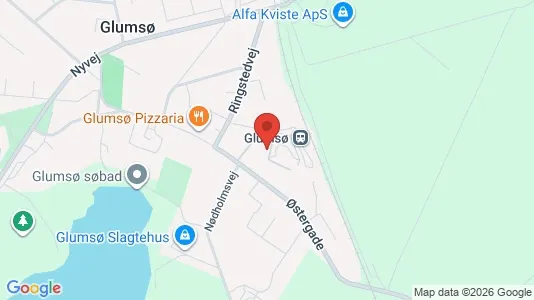 Lejligheder til salg i Glumsø - kort over placeringen
