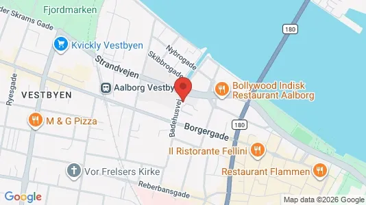 Lejligheder til leje i Aalborg Centrum - kort over placeringen
