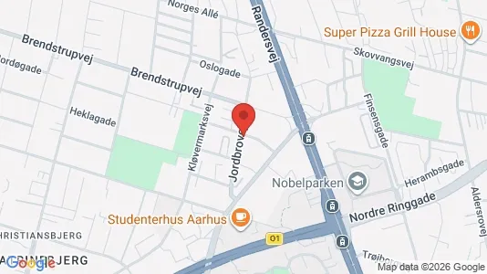 Lejligheder til leje i Århus N - kort over placeringen