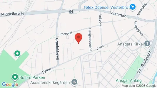 Lejligheder til leje i Odense C - kort over placeringen