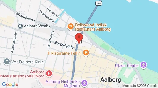 Lejligheder til salg i Aalborg Centrum - kort over placeringen