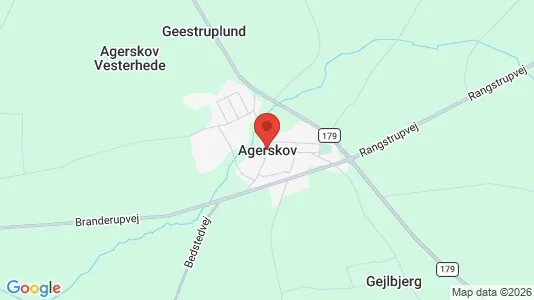 Lejligheder til leje i Agerskov - kort over placeringen