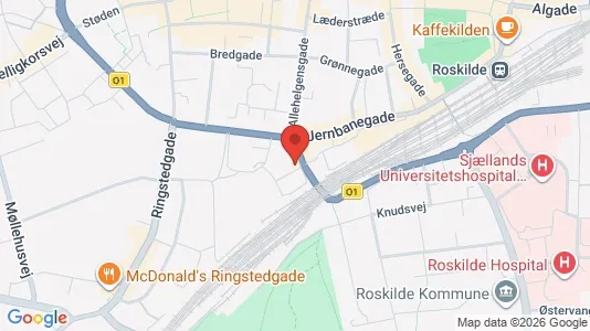 Lejligheder til salg i Roskilde - kort over placeringen