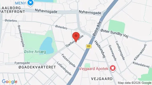 Lejligheder til salg i Aalborg Centrum - kort over placeringen