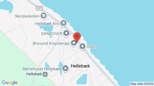 Lejligheder til salg i Hellebæk - kort over placeringen