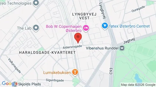 Lejligheder til salg i Østerbro - kort over placeringen