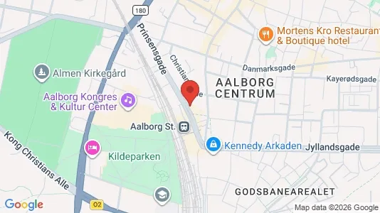 Lejligheder til leje i Aalborg Centrum - kort over placeringen