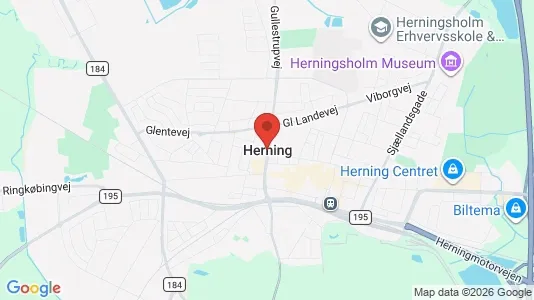 Lejligheder til leje i Herning - kort over placeringen