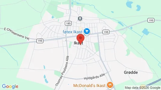 Lejligheder til leje i Ikast - kort over placeringen
